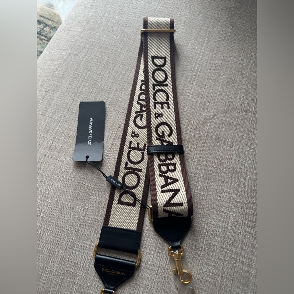 Dolce & Gabbana Women’s Brown and Beige Bag Shoulder Strap Authentic